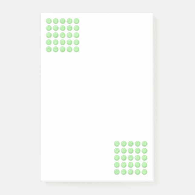 Grüne Blume Post-it Klebezettel (Vorderseite)