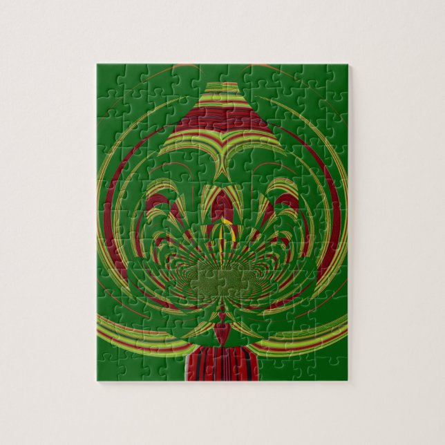 Grüne Blume Puzzle (Vertikal)