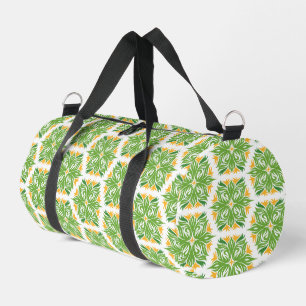 Grüne Blumen, Blumenmuster, Blumenmuster Duffle Bag
