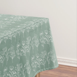 Grüne Blumen Boho Salbei Grüne Hochzeit Tischdecke