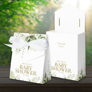 Grüne Blumen Gold Geschenkbox für Baby Shower Geschenkschachtel