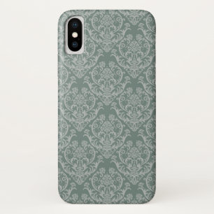Grüne Blumen-Tapete iPhone X Hülle