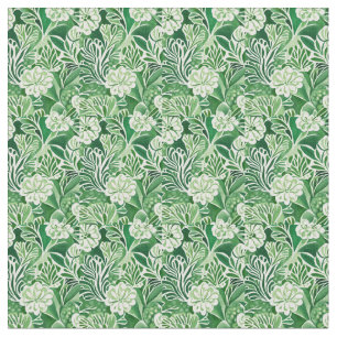 Grüne Blumen, Vintage-Designmuster  Stoff