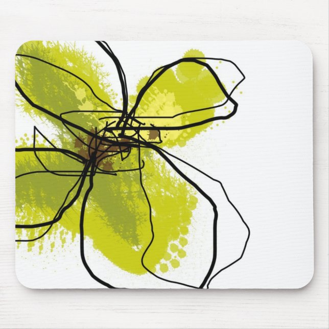 Grüne Blumenblätter - Mausunterlage Mousepad (Vorne)