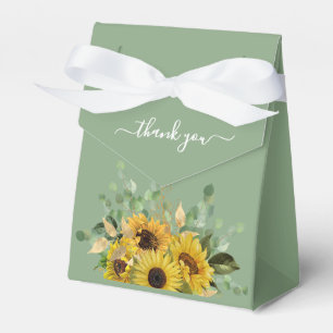 Grüne Blumenblumen Danke für Ihre Hochzeit Geschenkschachtel