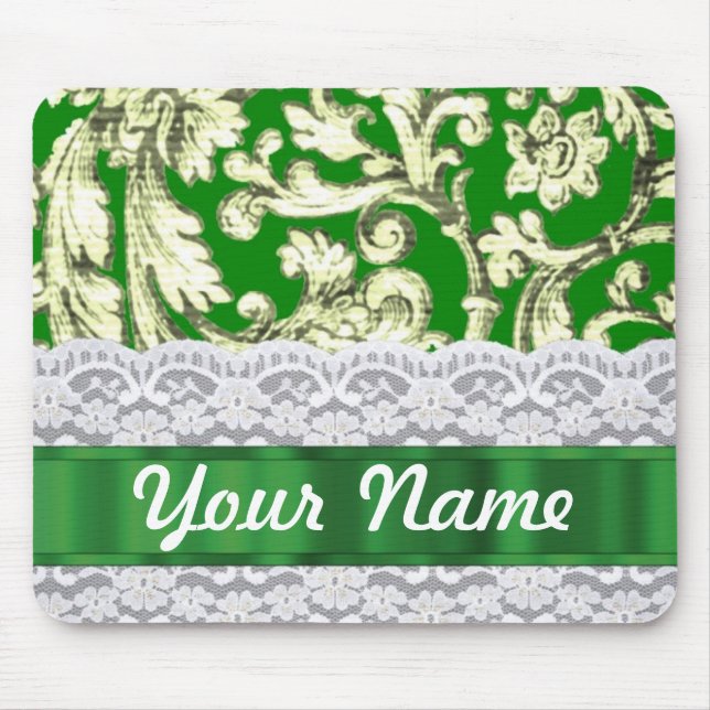 Grüne Blumendauge Mousepad (Vorne)
