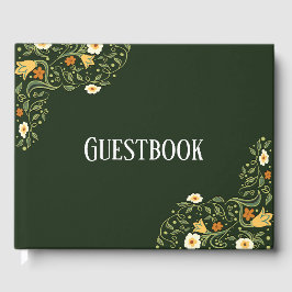 Grüne Blumenhochzeit Gästebuch