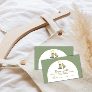 Grüne Blumenstiefel Windeln Windelwinddusche Begleitkarte