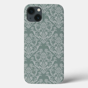 Grüne Blumentapete Case-Mate iPhone Hülle