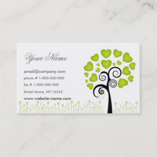 Grüne BlumenVisitenkarte Visitenkarte