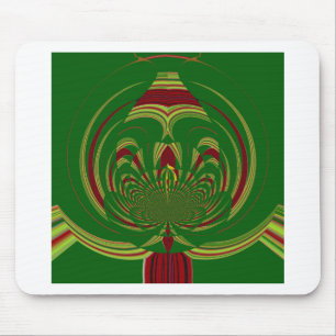 Grüne Blüte. Modernes Design für Tribal Edgy Mousepad