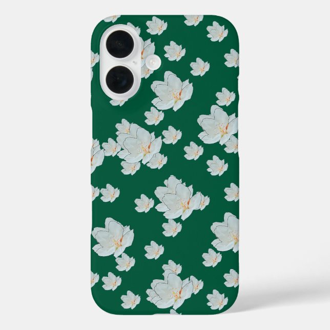 Grüne Blüten Case-Mate iPhone Hülle (Rückseite)