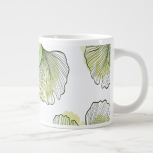 Grüne Blütenblätter Jumbo-Tasse