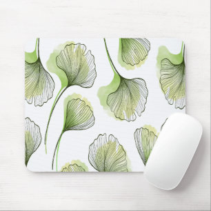 Grüne Blütenblätter Mousepad