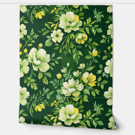 Grüne Blütenschale im botanischen Garten Tapete