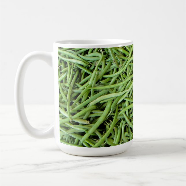 Grüne Bohnen Kaffeetasse (Links)