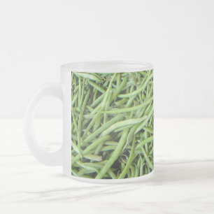 Grüne Bohnen Mattglastasse