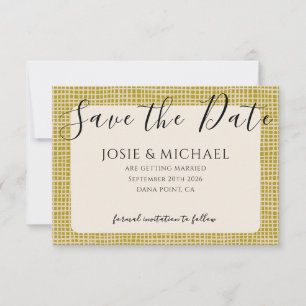 Grüne Boho-Foto-Flat-Save-the-Date-Karte Save The Date