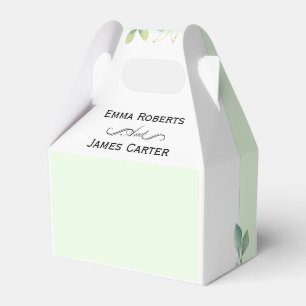 Grüne Boho-Geschenkboxen für die Hochzeit Geschenkschachtel