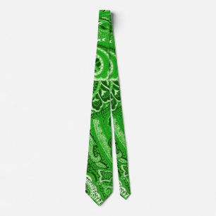 Grüne Boho schicke Retro Hippie-Paisley-Bandanna Krawatte