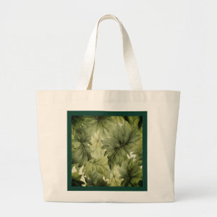 Grüne botanische Aquarellblätter  Jumbo Stoffbeutel