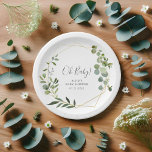 Grüne Botanische Babydusche Pappteller<br><div class="desc">Dieser Artikel passt zu unserer Kollektion Greenery Baby Shower.</div>