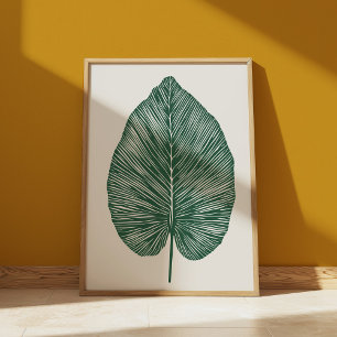 Grüne botanische Bananenstaude Pflanze Lovers Boho Poster