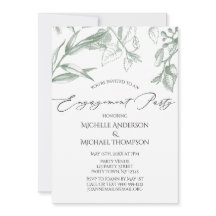 Grüne botanische Blätter Engagement Partei