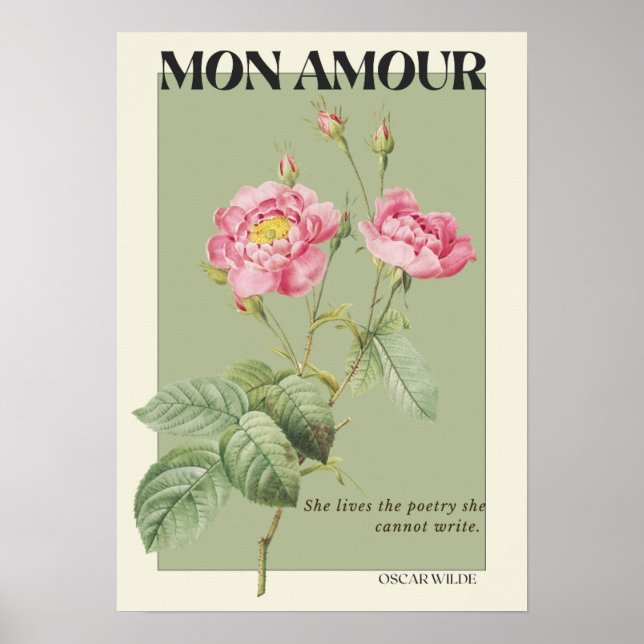 Grüne Botanische Blume Poster Zimmerdekoration (Vorne)