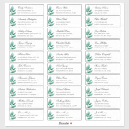 Grüne botanische Gäste sprechen. Versand-Aufkleber Aufkleber