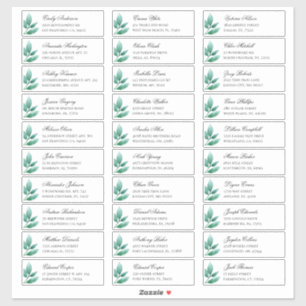 Grüne botanische Gäste sprechen. Versand-Aufkleber Aufkleber