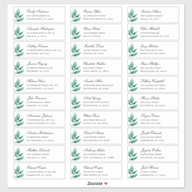 Grüne botanische Gäste sprechen. Versand-Aufkleber Aufkleber (Blatt)