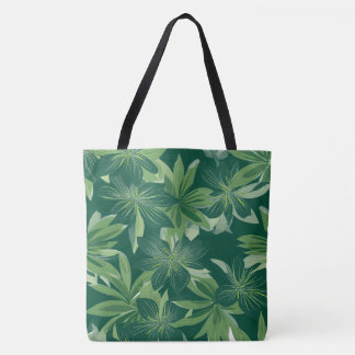 Grüne botanische Leaf-Tasche
