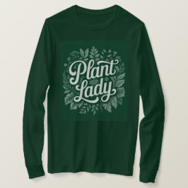 Grüne botanische Rahmen Pflanze Lady Green T - Shi T-Shirt