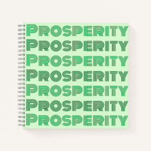 Grüne Botschaft des niedlichen Think Rich Thinkens Notizbuch