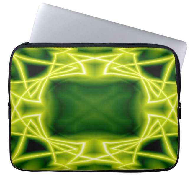 Grüne Boxen Laptopschutzhülle (Vorderseite)