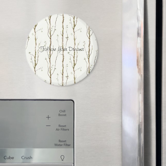 Grüne braune Bäume   Magnet (In Situ (Kühlschrank))