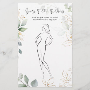 Grüne-Brautkleid-Ratespiel Flyer