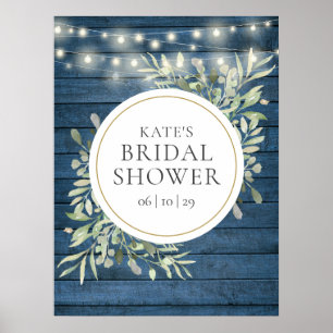 Grüne Brautparty Begrüßungszeichen Poster