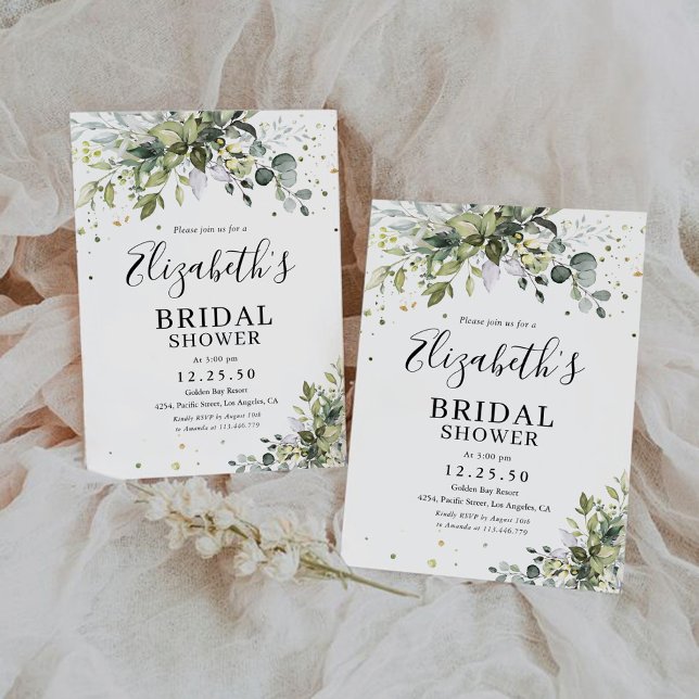 Grüne Bridal Dusche Einladung (Von Creator hochgeladen)