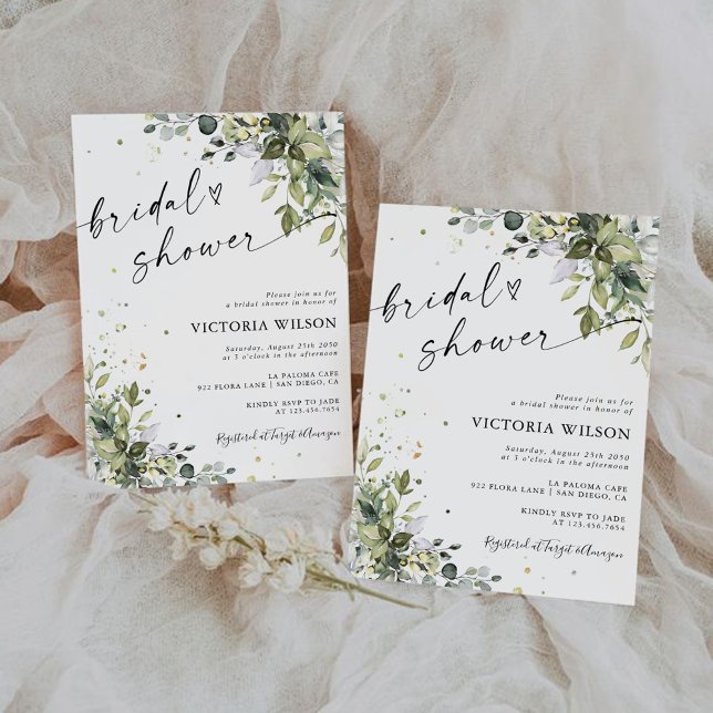 Grüne Bridal Dusche Einladung (Von Creator hochgeladen)