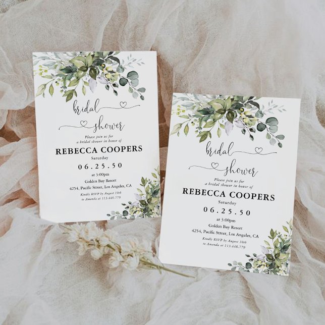 Grüne Bridal Dusche Einladung (Von Creator hochgeladen)