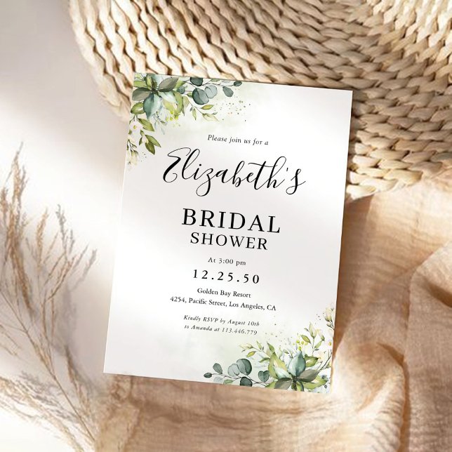 Grüne Bridal Dusche Einladung (Von Creator hochgeladen)