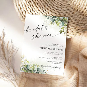 Grüne Bridal Dusche Einladung