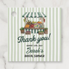 Grüne Bridal Shower Fresh Off The Market Geschenkanhänger