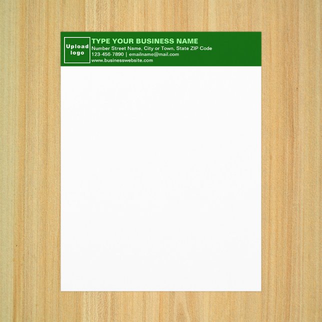 Grüne Briefkopf auf Papier (Business green letterhead on paper sheet.)