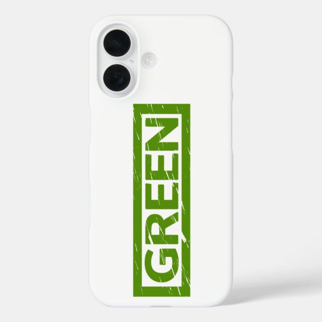 Grüne Briefmarke Case-Mate iPhone Hülle (Rückseite)