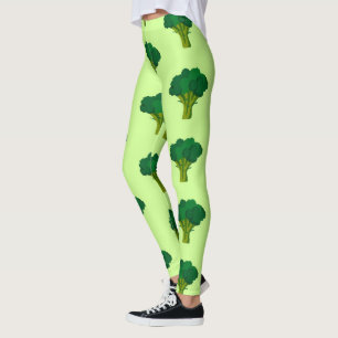 Grüne Brokkoli Gemüse gesunde Ernährung Veggie Leggings