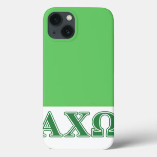 Grüne Buchstaben Alphi Chi-Omegas iPhone 13 Hülle