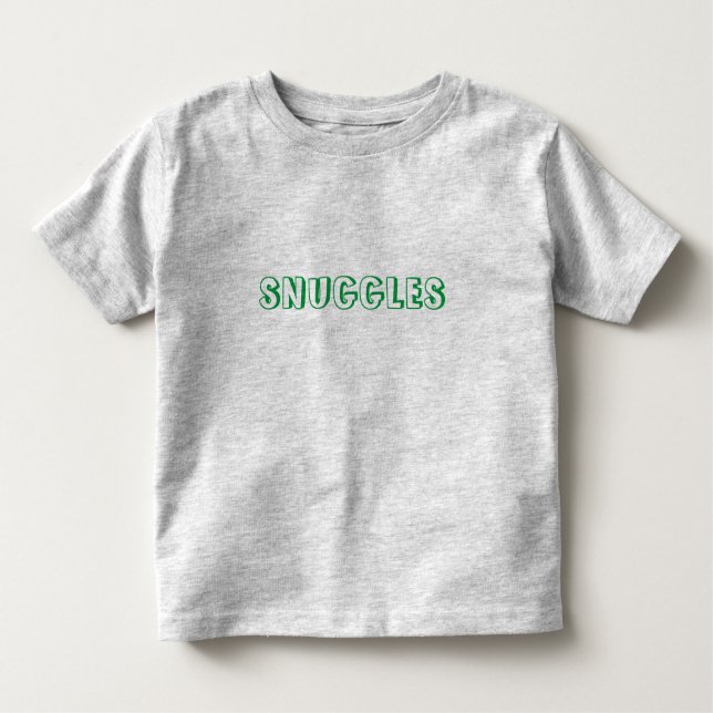 Grüne Buchstaben "Schnecken" Kleinkind T-shirt (Vorderseite)